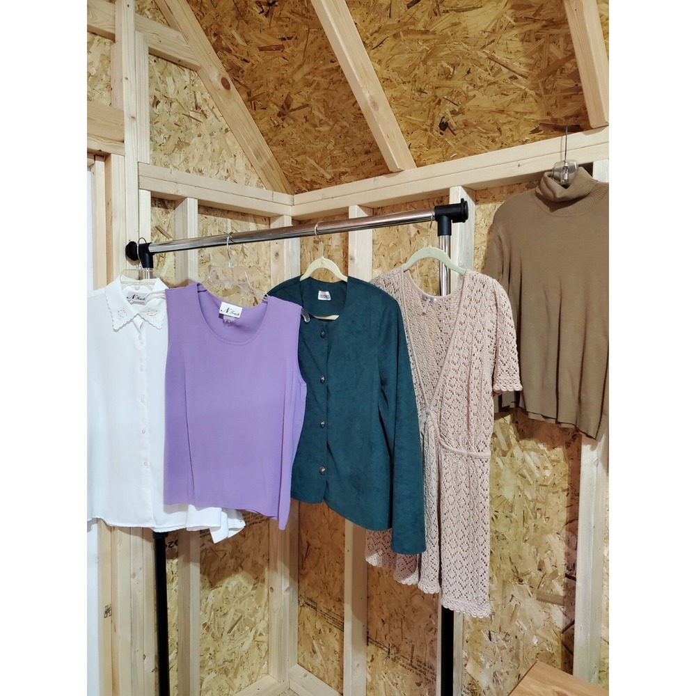 Lot of 5 Vintage Women By N Touch Etc Size XL BLOUSES 4 and 1 Bathing  Cover